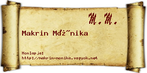 Makrin Mónika névjegykártya